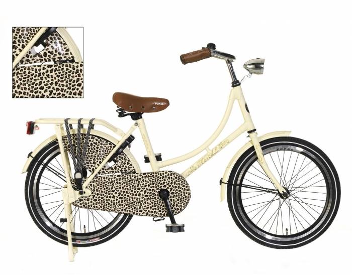 maagpijn Wonderbaarlijk Centraliseren 20" POPAL Oma Bike In Cream With Leopard - AngelCruisers