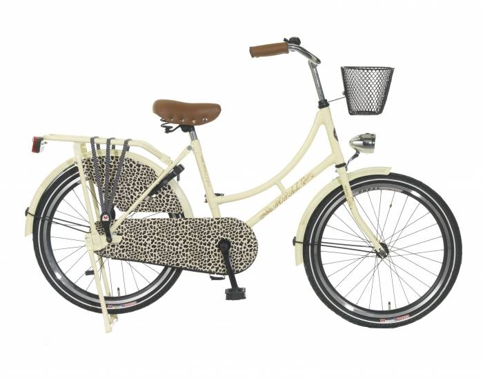 Supplement Kantine satire 22" POPAL Oma Bike In Cream With Leopard - AngelCruisers
